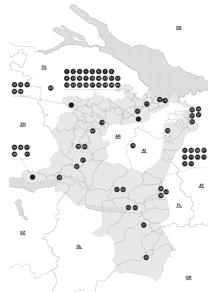 Visuliarisierung: Karte Kanton St.Gallen